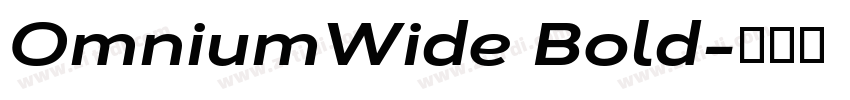 OmniumWide Bold字体转换 OmniumWide Bold字体转换